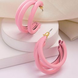 Bohey by KARATCART Contemporary Half Hoop Earrings-31