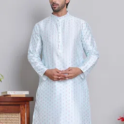 Jompers Floral Printed Mandarin Collar Straight Kurta-picture-47