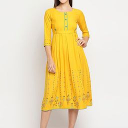 MORDEN MUSE Women Paisley Printed Summer Sheers Maternity Anarkali Kurta-28