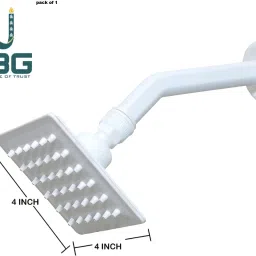 jbg by na Overhead Shower with Arm and Wall Flange, Single Handle (4 Inch) Pack of 1 Fixed Mount image 2
