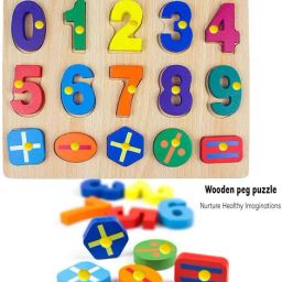 Number jigsaw Puzzle counting learning toy Board 123 matching cube Game for Kids-image-64