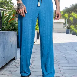 House of Koala Men Textured Relaxed-Fit Mid-Rise Track Pant-image-97