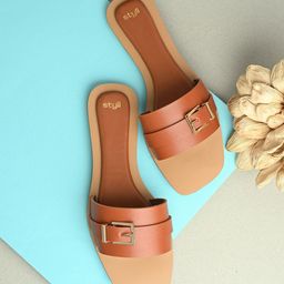 Styli Women Open Toe Flats with Buckles-picture-45
