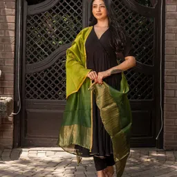 craftroots Ombre Chanderi Dupatta with Zari-picture-45