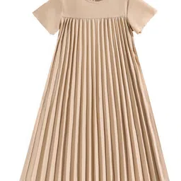 StyleCast x Revolte Solid Round Neck Fit & Flare Midi Dress-20