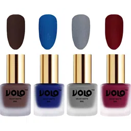 VOLO Set Of 4 Velvet Matte Nail Polish- 8 ml Each- 2-19-20- 25-35