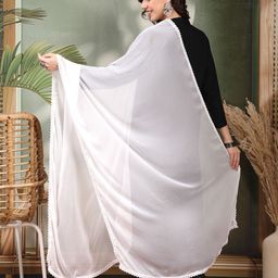 Clora Creation Lace Work Chiffon Dupatta image 5