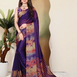 SUPERLAXMI Floral Pure Chiffon Saree-image-48