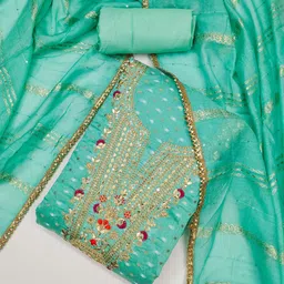 Panzora Embroidered Unstitched Dress Material-image-48