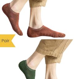 NESKA MODA Unisex Set Of 2 Shoe Liners Cotton Socks-image-89