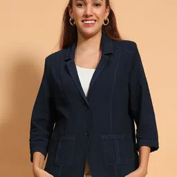 Oxolloxo Single Breasted Cotton Blazer-picture-56