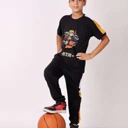 FITIN OUTFIT Boys Printed T-shirt with Trousers-47
