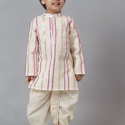 MUDKID Boys Printed Regular Kurta with Dhoti Pants-17