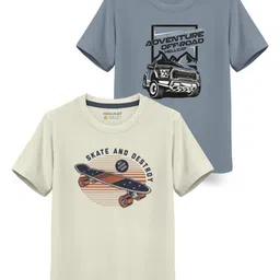 HELLCAT Boys Typography 2 Printed T-shirt-17