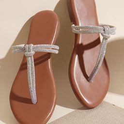 TRYME Women Embellished Round Toe One Toe Flats-image-78