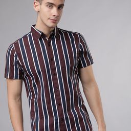 HIGHLANDER Men Striped Slim Fit Shirt-image-88