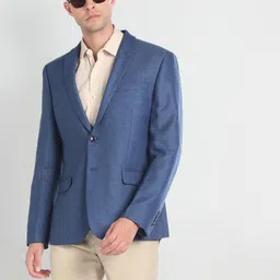 arrow Men Solid Single Breasted Formal Blazer-picture-16