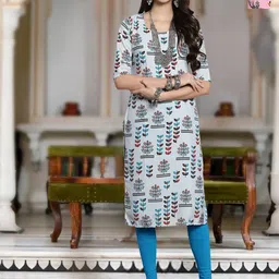 Moda Rapido Selection Of 2 Floral Printed Round Neck Straight Kurta-image-69