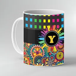 Keviv Multicoloured Text or Slogans Printed Ceramic Glossy Mugs Set of Cups and Mugs-image-35