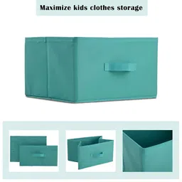 Aura Green Set of 6 Regular Foldable & Multipurpose Wardrobe Storage Box Drawer Organiser image 2