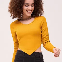 MayraWomen Ribbed Crop Top-image-9