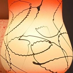 SOMIL Orange Glass Cylinder Printed Wall Lamps-image-85