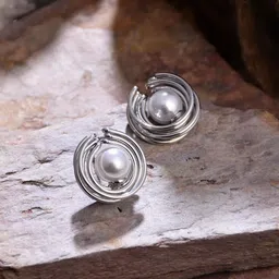 Reenisaa Circular Studs Earrings-image-5