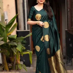 Lookmark Woven Design Banarasi Saree-image-3