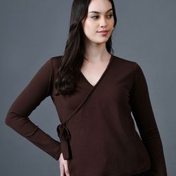 The Roadster Lifestyle Co V-Neck Long Sleeves Top-picture-53