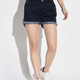 SHOWOFF Women Slim Fit Denim Denim Shorts-picture-26