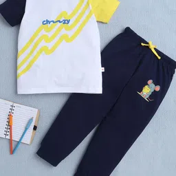 BUMZEE Boys Printed Pure Cotton T-shirt With Joggers-image-13