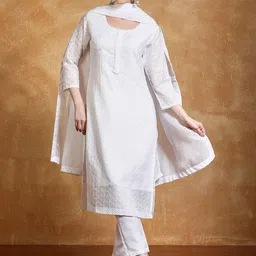 Varanga Women Floral Embroidered Kurta with Trousers & Dupatta-picture-38