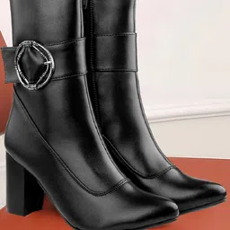 Bxxy Women High Ankle Zipper Boots-image-7