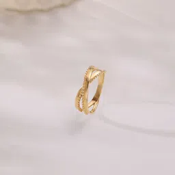 Mia by Tanishq Yellow Gold Aurora Loop Ring-image-22
