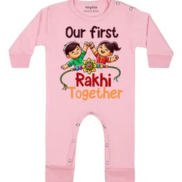 Arvesa My First Rakhi Printed Bodysuit-29