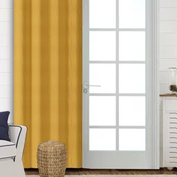 Saral Home Yellow Black Out Long Door Curtain-image-60