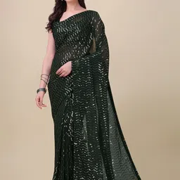 Moda Rapido Embellished Sequinned Pure Georgette Saree-image-86