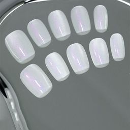 GLOW CUPID Set Of 30 Reusable Press On Nails Kit - Opal Shine-31
