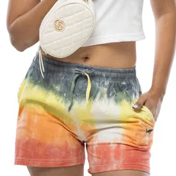 LAPPEN FASHION Women Ombre Printed High-Rise Training or Gym Shorts-image-55