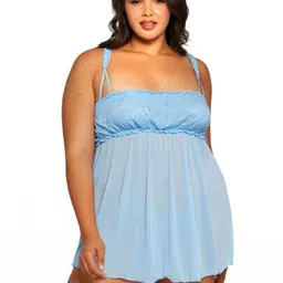 ZERJAMA Self Design Baby Doll With Briefs-image-55