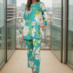 BAESD Women Floral Printed Regular Kurta with Palazzos-picture-49
