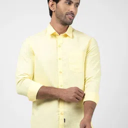 Numero Uno Men Spread Collar Solid Cotton Slim Fit Casual Shirt-image-95