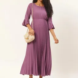 Moda Rapido Women Bell Sleeve Fit & Flare Midi Dress-picture-36
