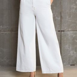 SASSAFRAS Women Comfort Wide Leg Low Distress Jeans-picture-25
