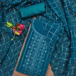 Panzora Embellished Unstitched Dress Material-picture-38