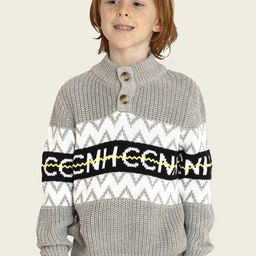Cherry Crumble Kids Chevron High Neck Cardigan-image-62