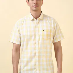 Allen Solly Checked Spread Collar Pure Cotton Casual Shirt-picture-13