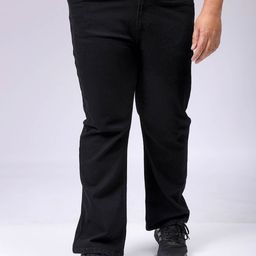 Hardsoda by The Indian Garage Co. Men Plus Size Bootcut Mid-Rise Stretchable Jeans-image-14