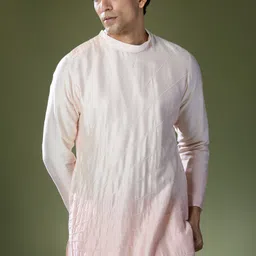 RNG Safawala Men Regular Thread Work Dupion Silk Kurta with Trousers image 2