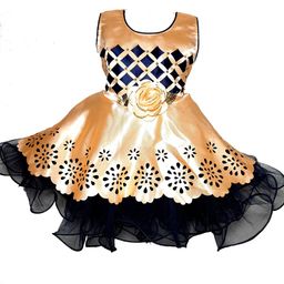 kids fashion hub Floral Linen Fit & Flare Dress-image-84